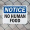Signmission No Human Food, 14 in W x Rectangle, Plastic OS-2PACK-NS-P-1014-L-14659 - alternate 7